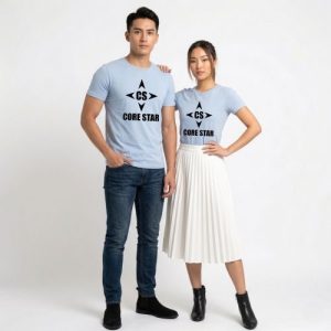 CoreStar經典男、女T-shirt (淺藍)